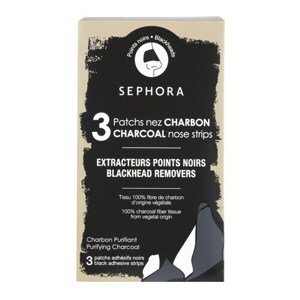 SEPHORA COLLECTION - Charcoal Nose Strips - Sada 3 masek na černé tečky