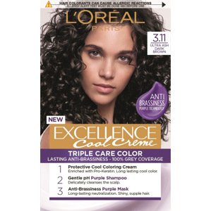 L´Oréal Paris Permanentní barva na vlasy Excellence Cool Creme 4.11 Ultra popelavá hnědá