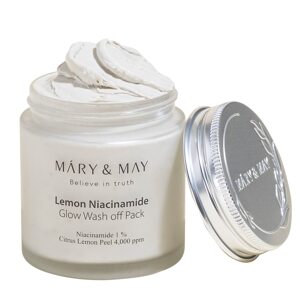 MARY & MAY Rozjasňující pleťová maska Lemon Niacinamide Glow Wash off Pack 125 g