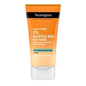 Neutrogena Vyhlazující peeling Clear & Defend (Facial Scrub) 150 ml