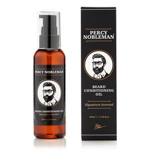 Percy Nobleman Vyživující olejový kondicionér na vousy s dřevitou vůní (Beard Conditioning Oil) 100 ml