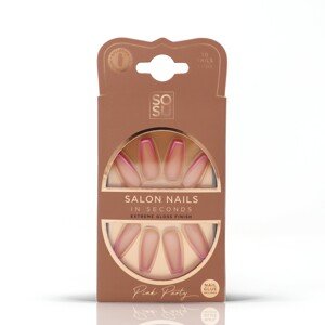 SOSU Cosmetics Umělé nehty Pink Party (Salon Nails) 30 ks
