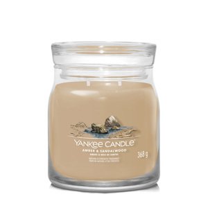 Yankee Candle Aromatická svíčka Signature sklo střední Amber & Sandalwood 368 g