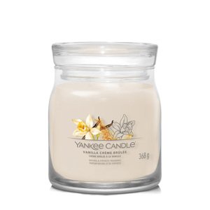 Yankee Candle Aromatická svíčka Signature sklo střední Vanilla Creme Brulée 368 g