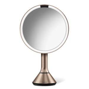 Simplehuman Sensor Mirror kosmetické zrcátko Sensor Touch, DUAL LED osvětlení, 5x, dobíjecí, Rose Gold 1320 g