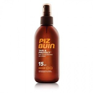 Piz Buin Tan Accelerating Oil Spray SPF 15 opalovací olej urychlující opalování SPF 15 150 ml